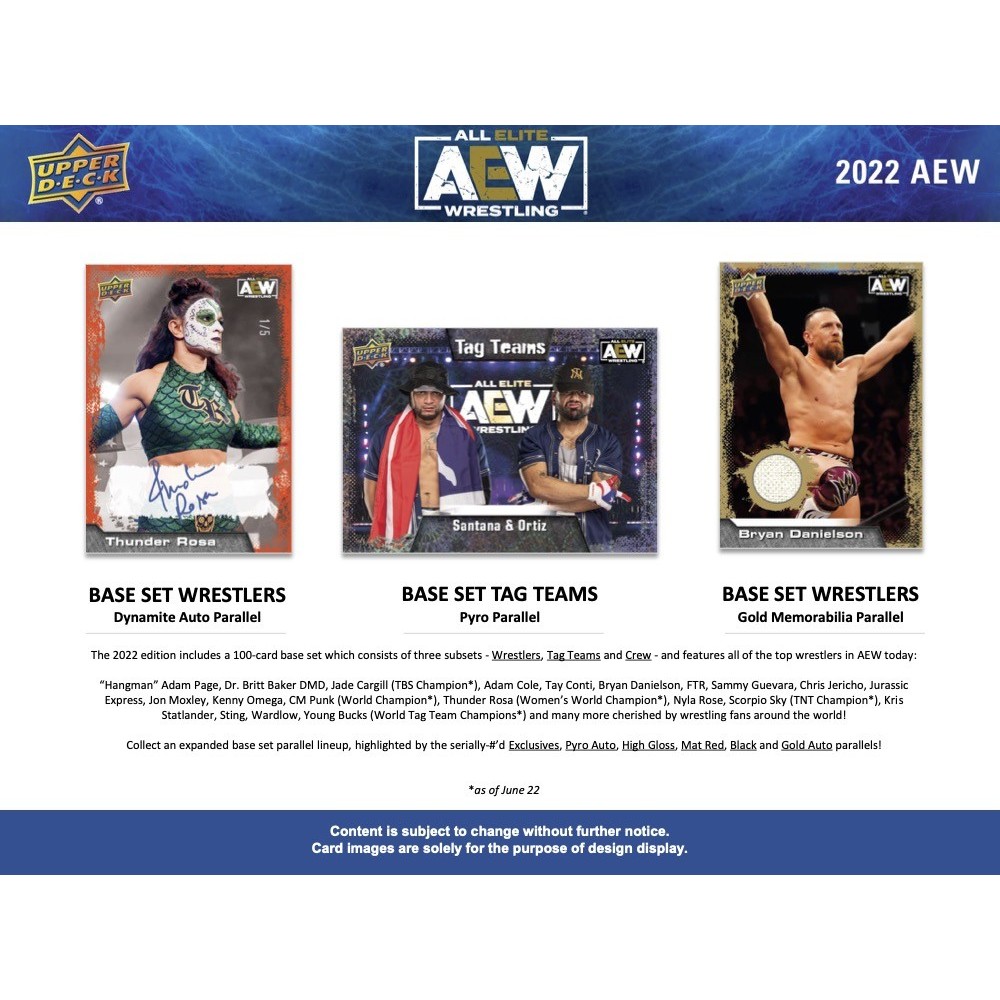2022 Upper Deck AEW All Elite Wrestling Hobby Box