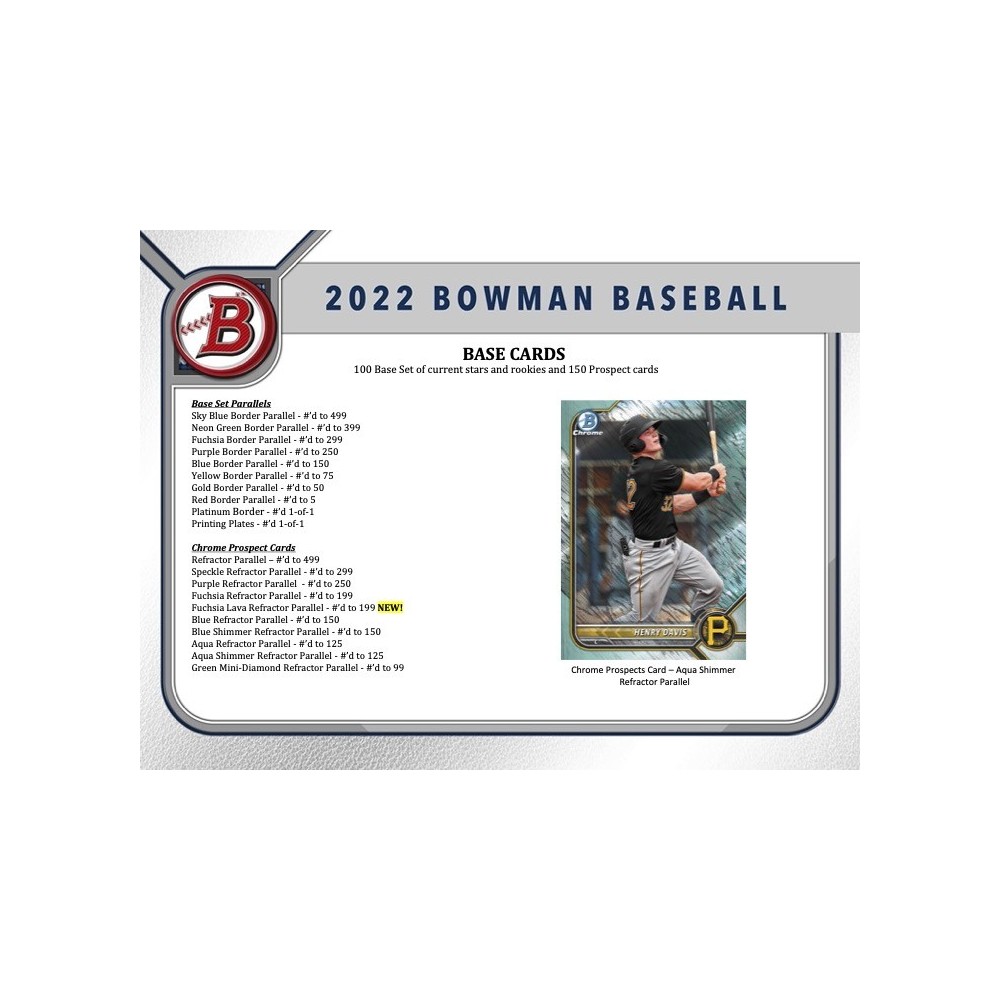 2022 Bowman Baseball HTA Hobby Jumbo Box | Steel City Collectibles