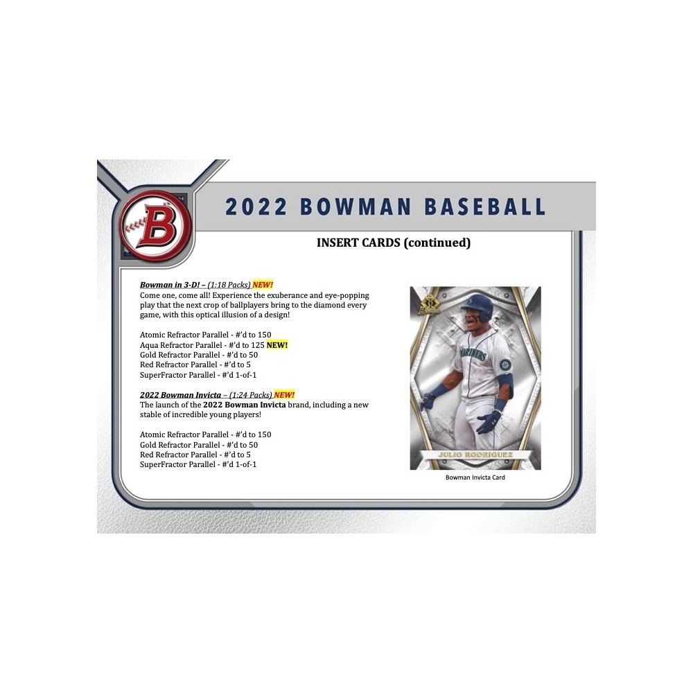 2022 Bowman Baseball HTA Hobby Jumbo 8-Box Case | Steel City