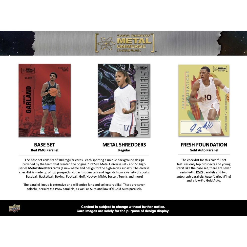 2022 Upper Deck Skybox Metal Universe Champions Hobby Box