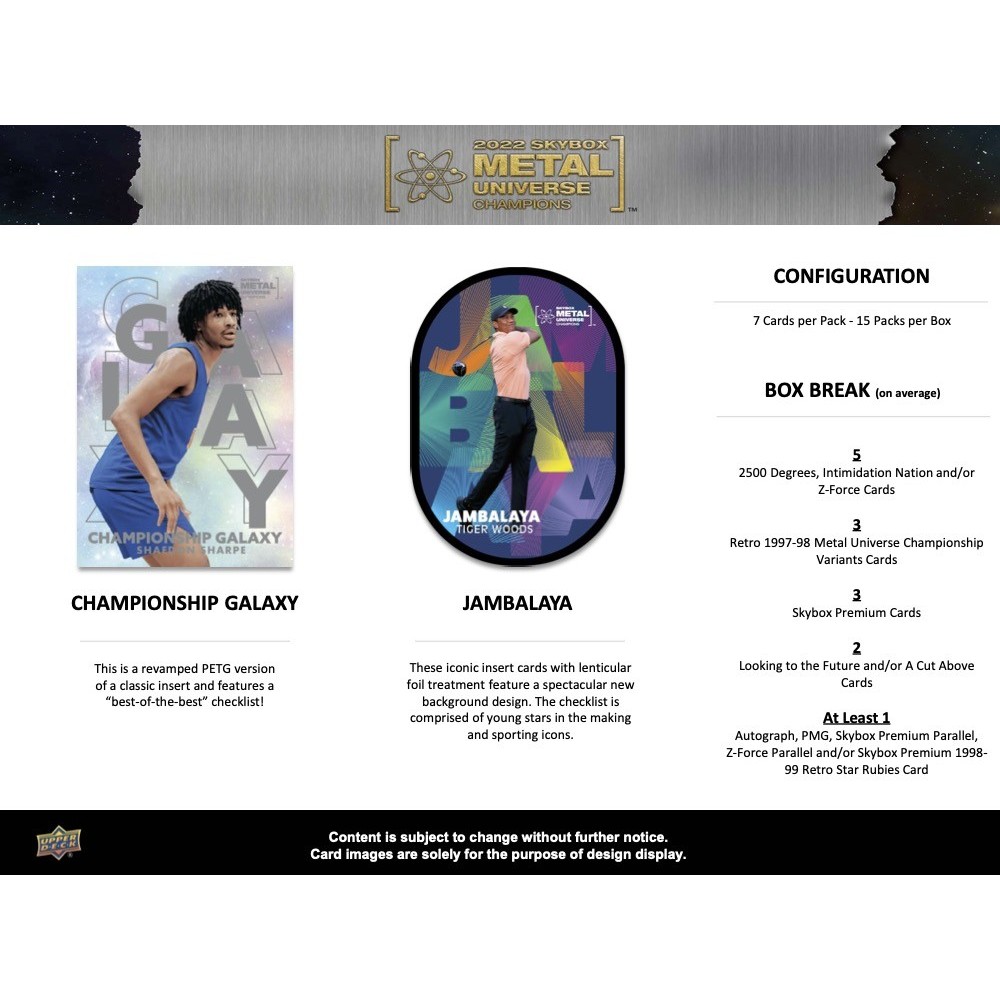 2022 Upper Deck Skybox Metal Universe Champions Hobby Box