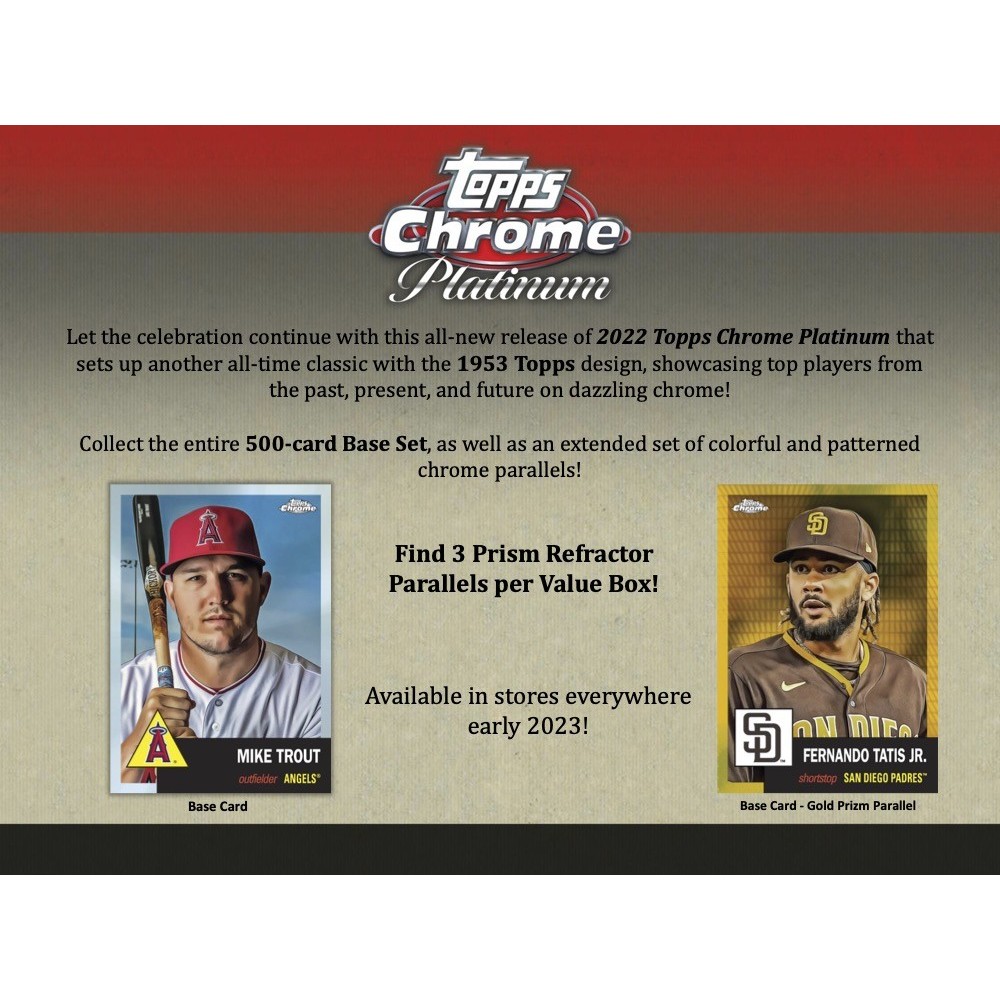 2022 Topps Chrome Platinum Anniversary Baseball 8Pack Blaster Box