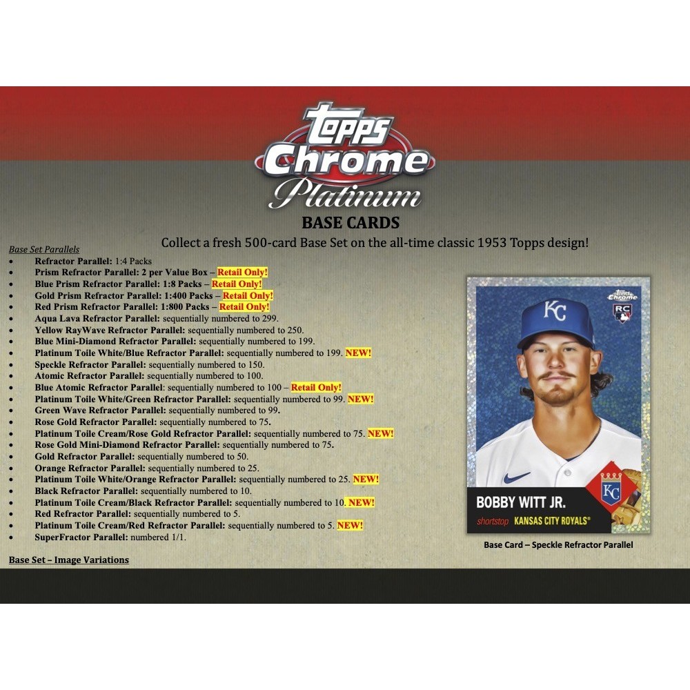 2022 Topps Chrome Platinum Anniversary Baseball 8-Pack Blaster Box