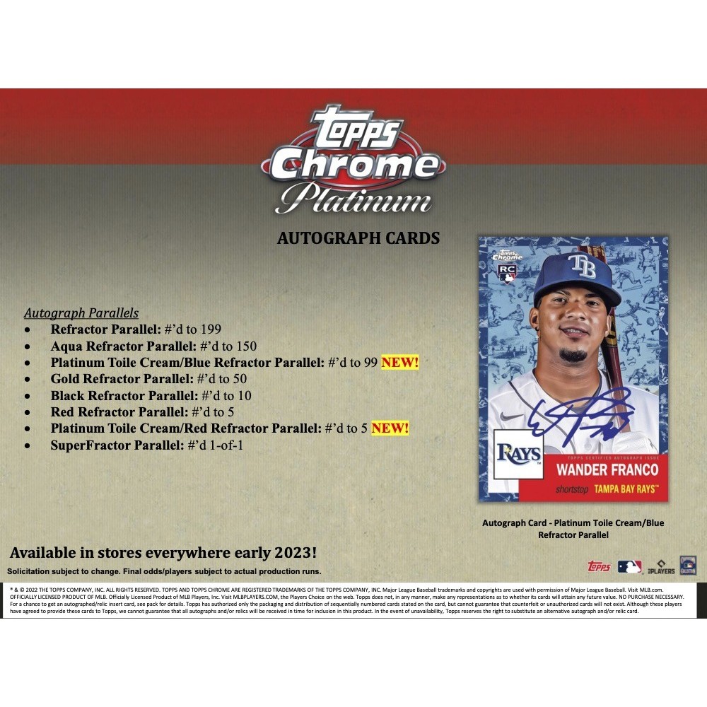 2022 Topps Chrome Platinum Anniversary Baseball 8-Pack 2022 Topps Chrome Platinum Anniversary Baseball 8-Pack