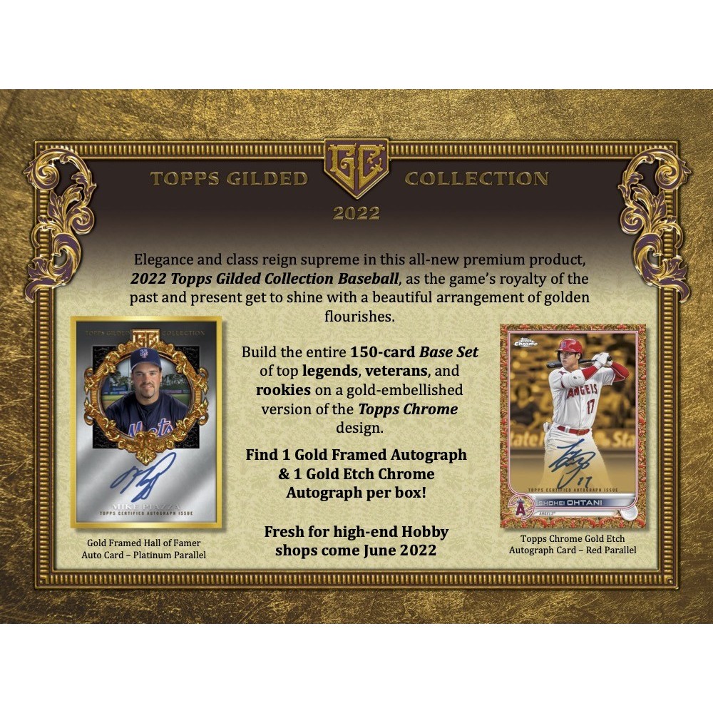2022 Topps Gilded Collection Baseball Hobby Box Steel City Collectibles