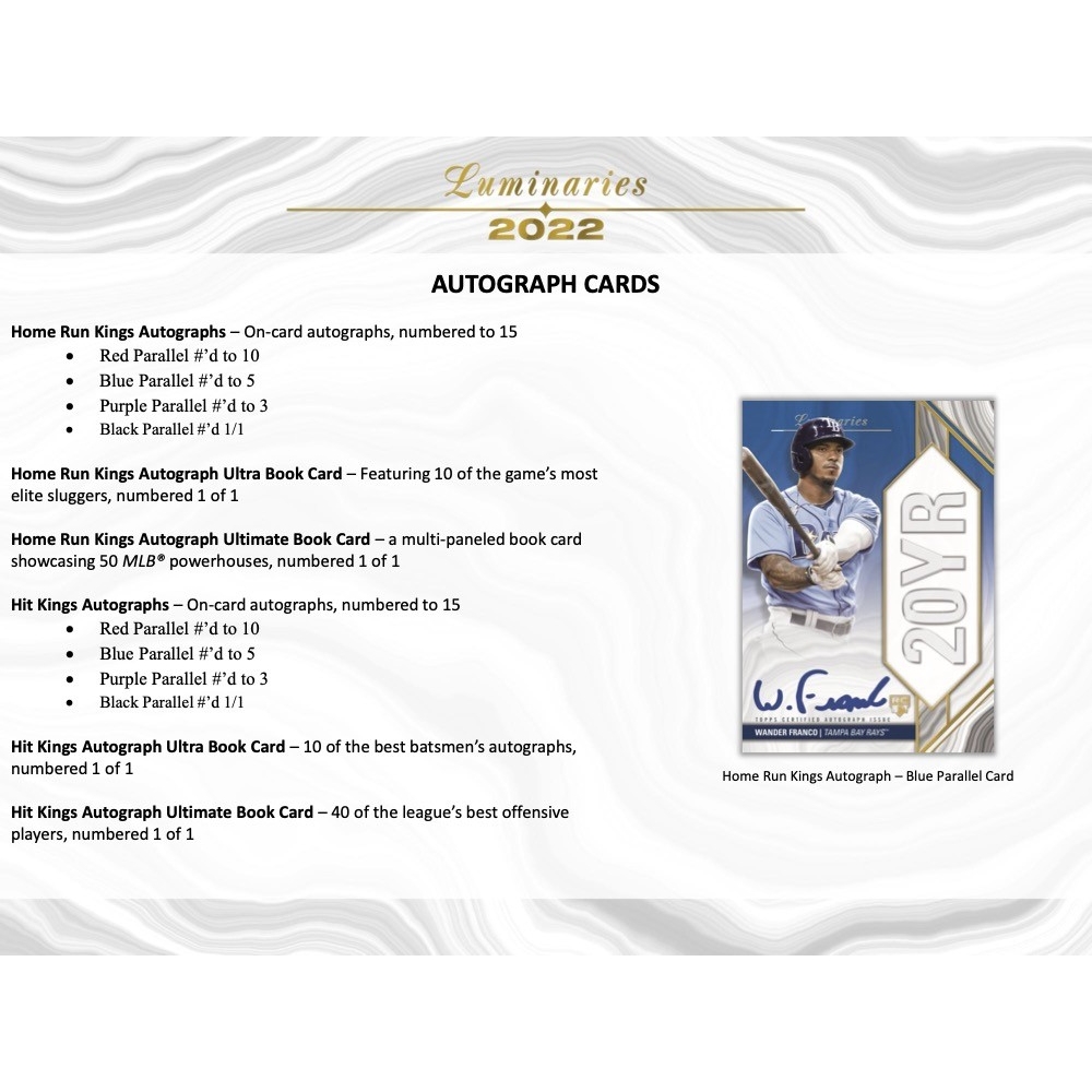 2022 Topps Luminaries Baseball Hobby Box | Steel City Collectibles