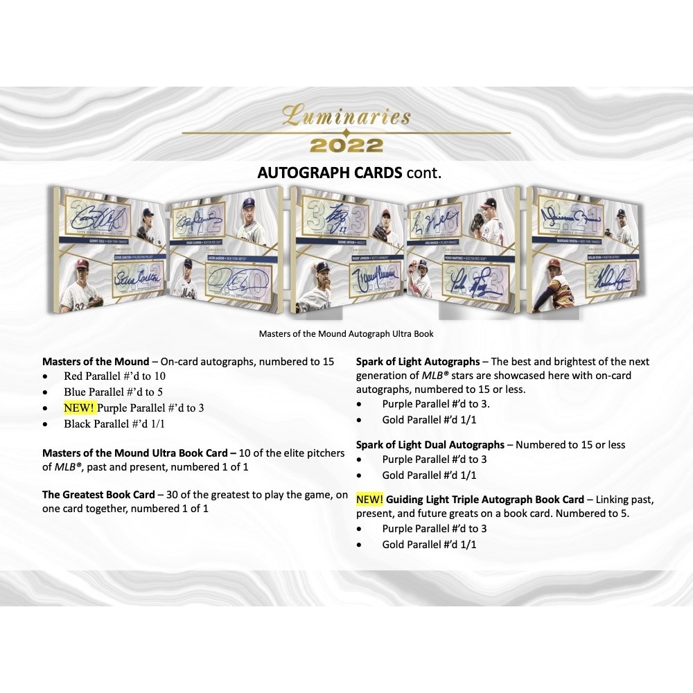 2022 Topps Luminaries Baseball Hobby Box