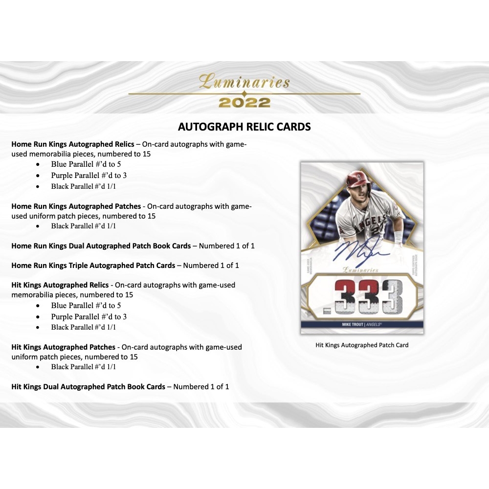 いいスタイル ラスト1点 未開封シュリンク付き TOPPS luminaries 2022