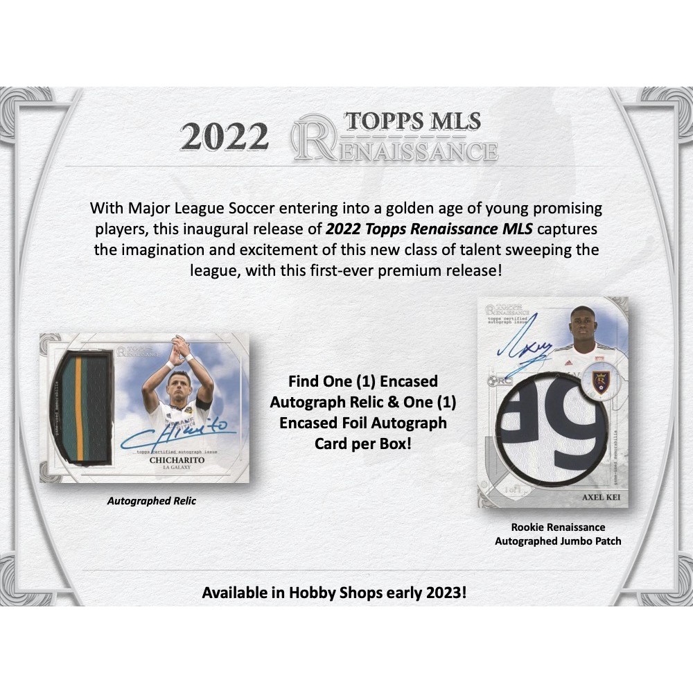 2022 Topps MLS Renaissance Soccer Hobby Box Steel City Collectibles