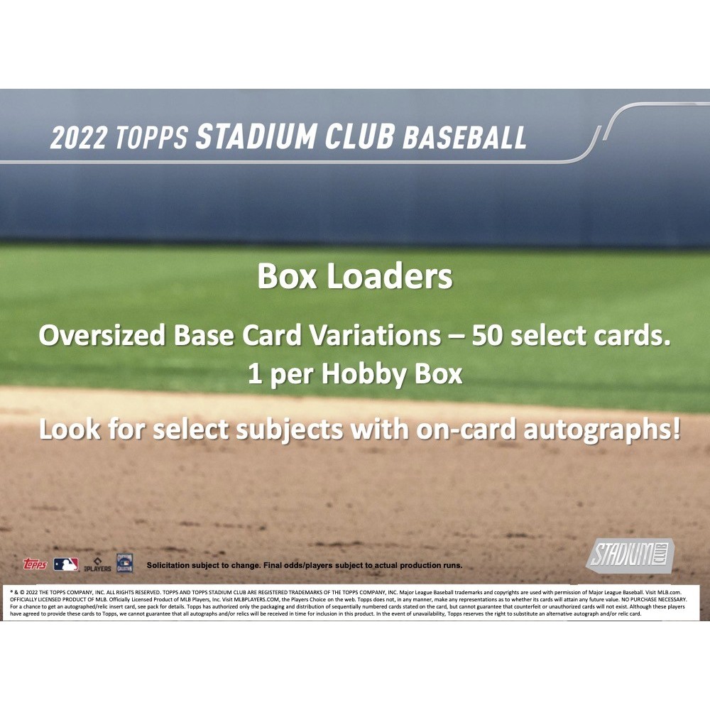 2022 Topps Stadium Club Baseball Hobby Box | Steel City Collectibles