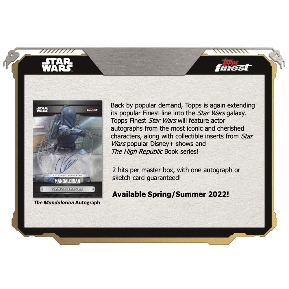 2022 Topps Star Wars Finest Hobby Box | Steel City Collectibles