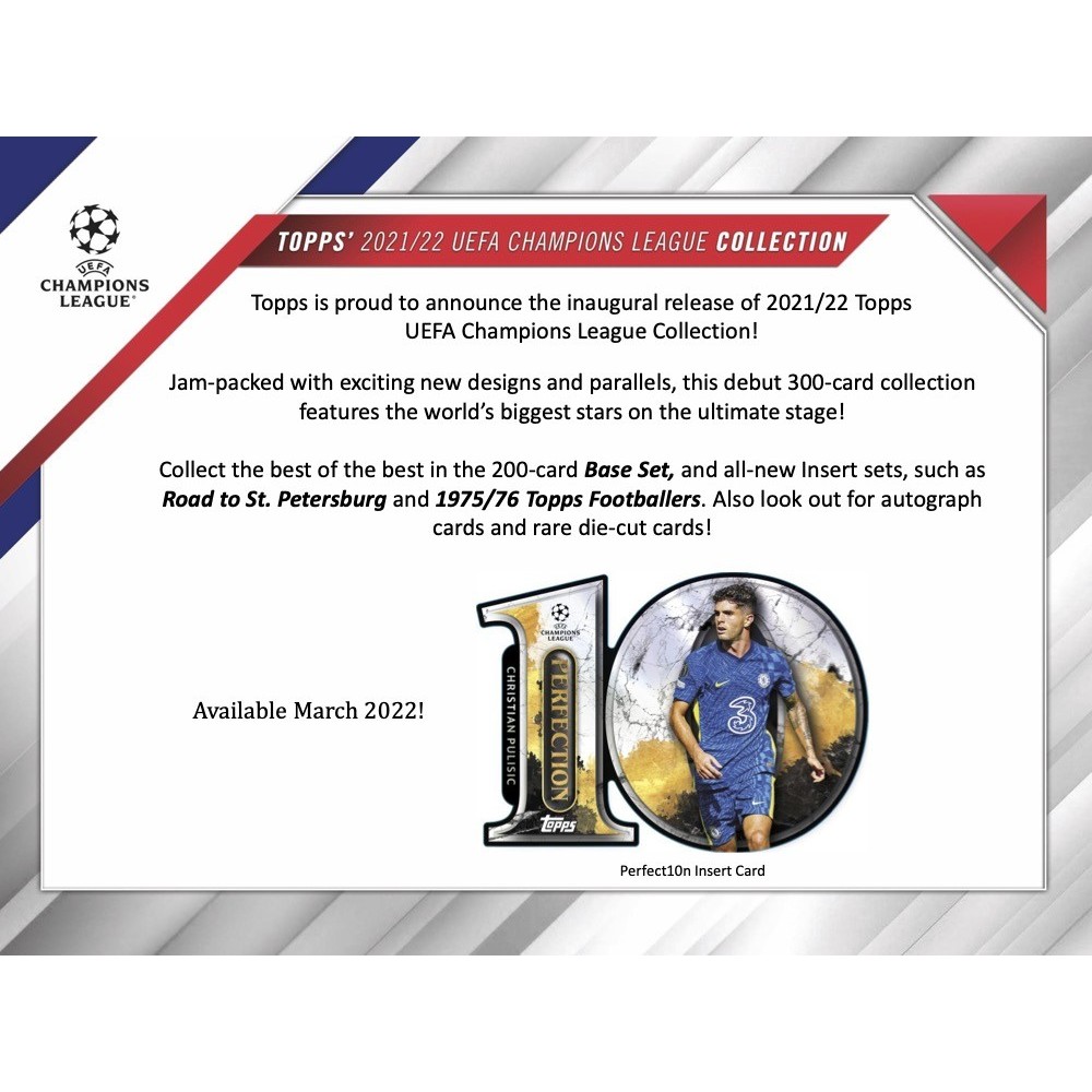 2021-22 Topps UEFA Champions League Collection Hobby Box 2021-22 Topps UEFA Champions League Collection Hobby Box