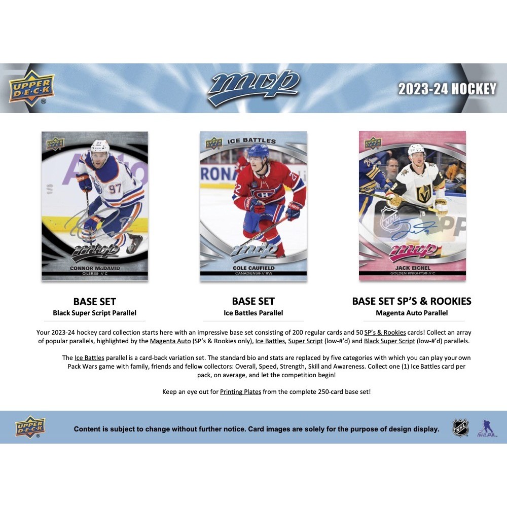 2023-24 Upper Deck MVP Hockey Hobby Box | Steel City Collectibles