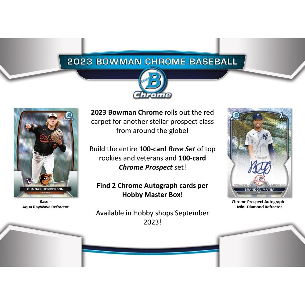 2023 Bowman Chrome Baseball Hobby Box