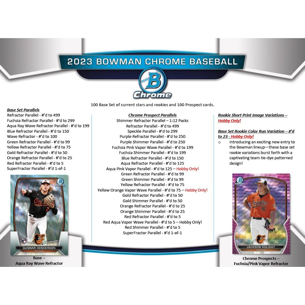 NTWRK - 2023 BOWMAN CHROME BASEBALL HOBBY BOX