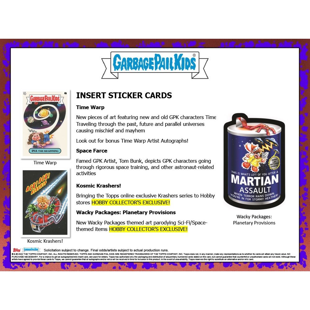2023 Topps Garbage Pail Kids Series 2 InterGOOlactic Mayhem 2023 Topps Garbage Pail Kids Series 2 InterGOOlactic Mayhem