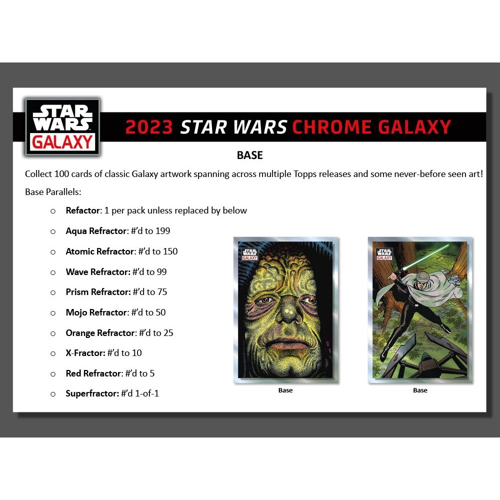 2023 Topps Star Wars Chrome Galaxy Hobby Box