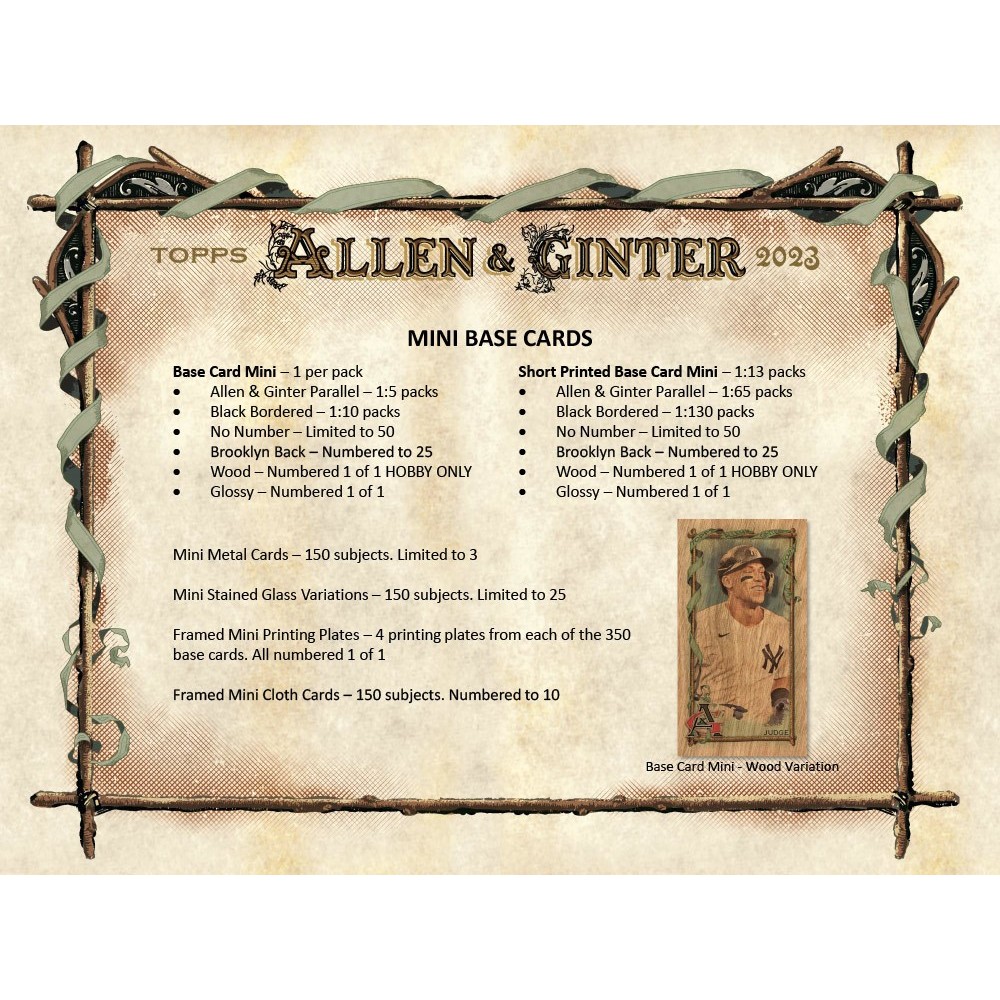 2023 Topps Allen & Ginter Baseball Hobby N43 Boxloader Pack
