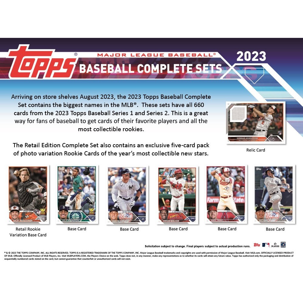 2023 Topps Baseball Factory Set Retail Version Steel City Collectibles
