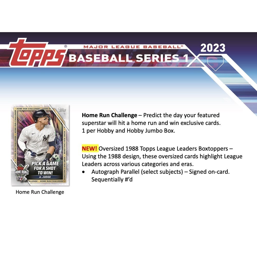 2023 Topps Series 1 Baseball 46 Card Hobby Jumbo Pack