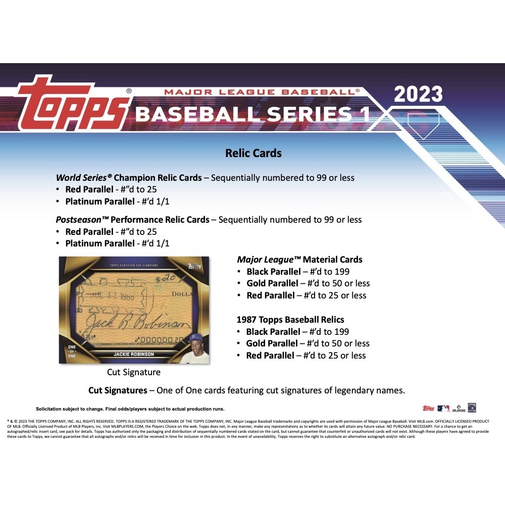 2023 Topps Series 1 Baseball Jumbo Box