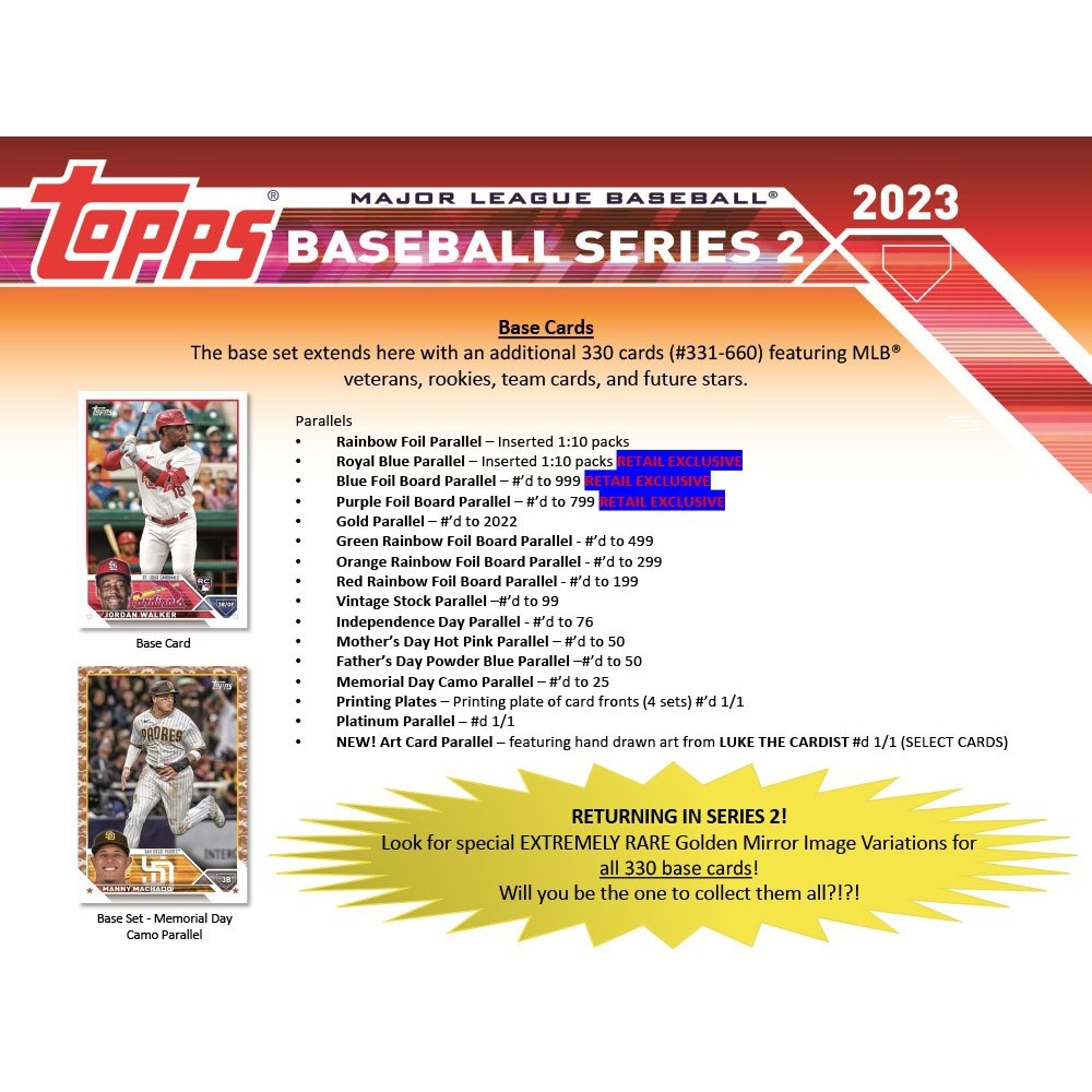 2023 Topps Series Baseball 24-Pack Retail Box Steel City Collectibles