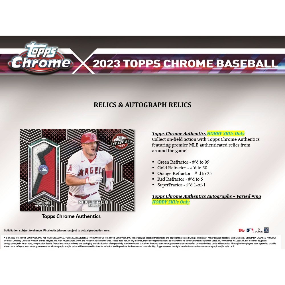2023 Topps Chrome Baseball Jumbo Hobby Box | Steel City Collectibles