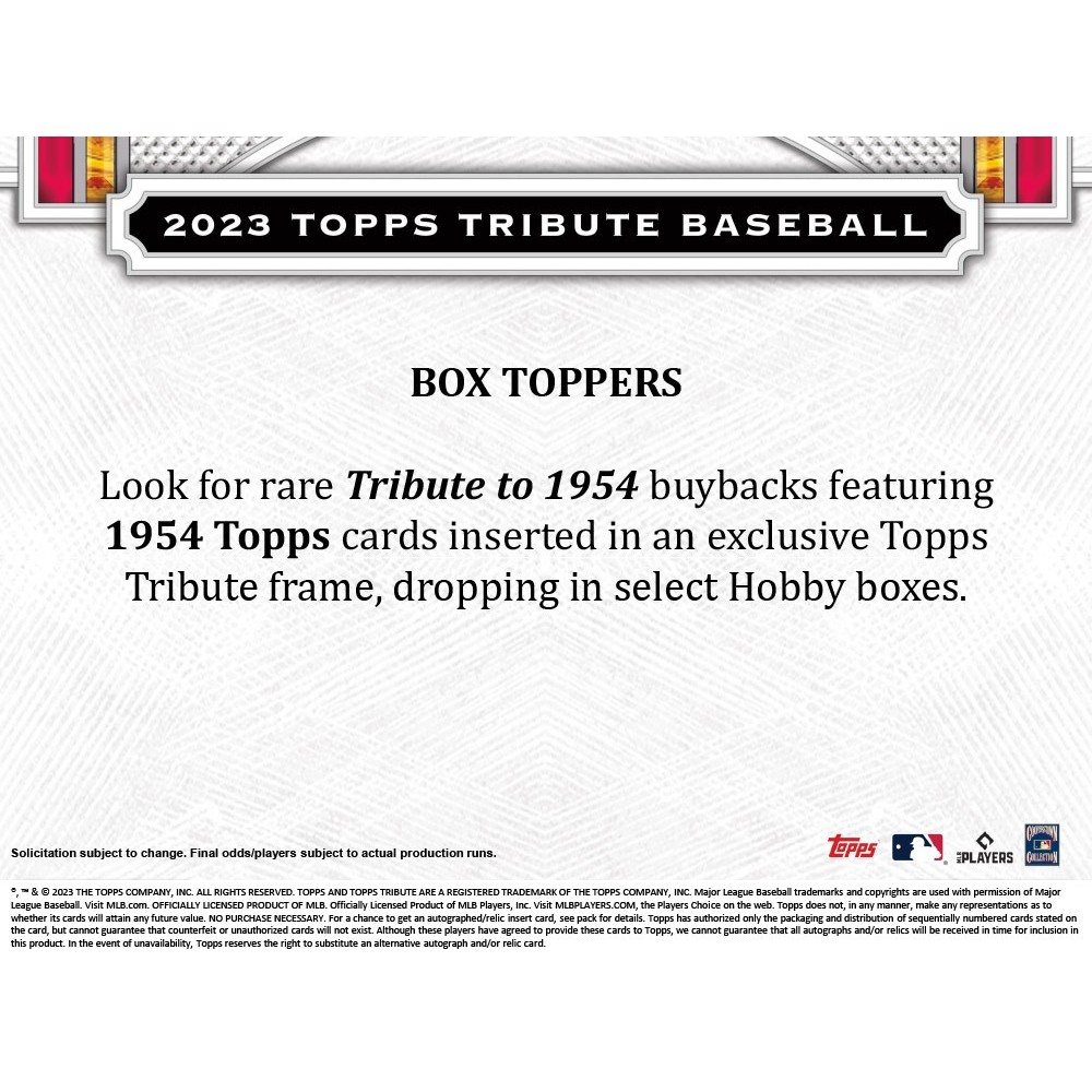2023 Topps Tribute Baseball Checklist, Set Details, Boxes, Reviews