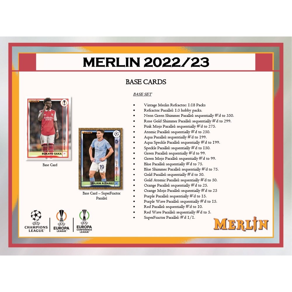 2022-23 Topps UEFA Club Competitions Merlin Chrome Soccer