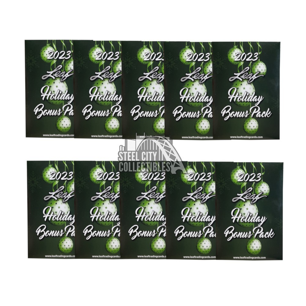 thumbnail interactive-video image 1 of 2020 Leaf Holiday Bonus Sealed Pack – Sports Trading Card Pack 1 of 4