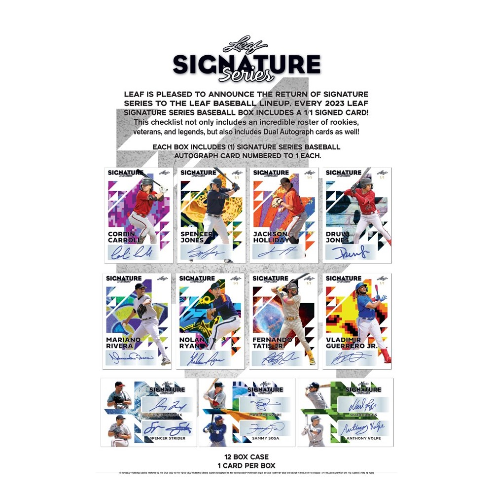 2023 Leaf Signature Series Baseball Hobby Box Steel City Collectibles