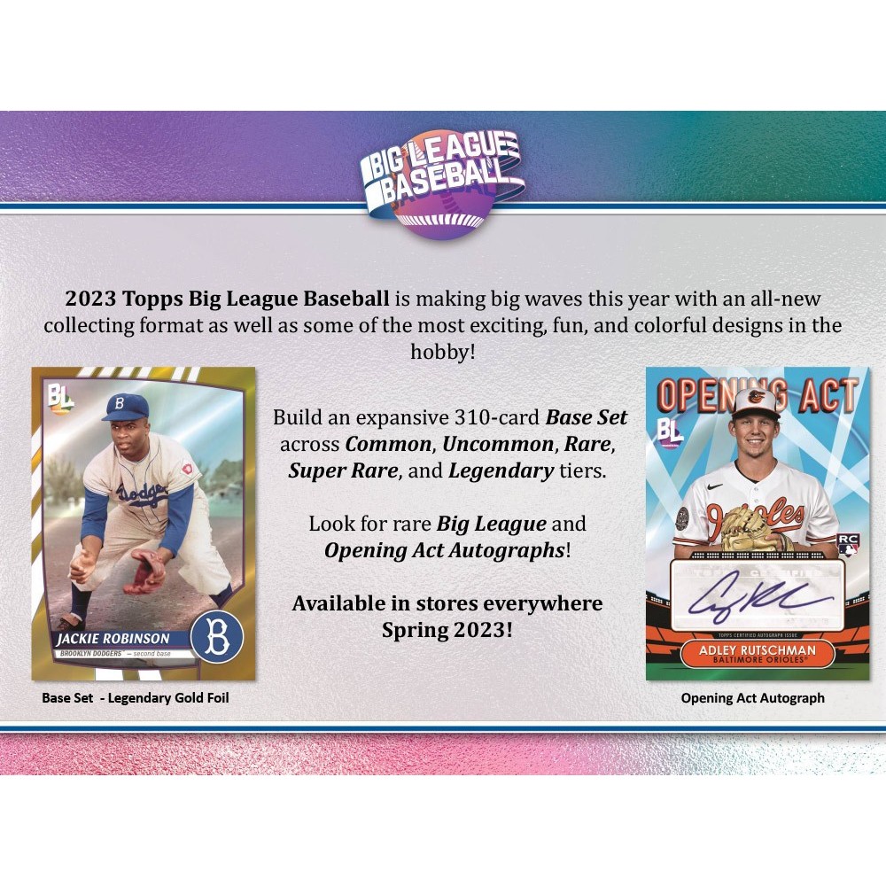 2023 Topps Big League Baseball Blaster Box – Factory Sealed – 80 Cards Of Modern MLB Action