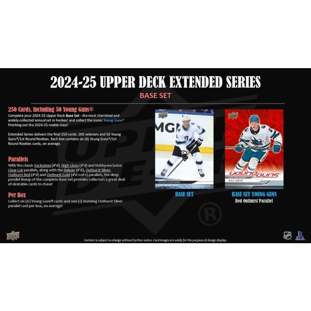 2024-25 Upper Deck Extended Series Hockey Hobby Box | Steel