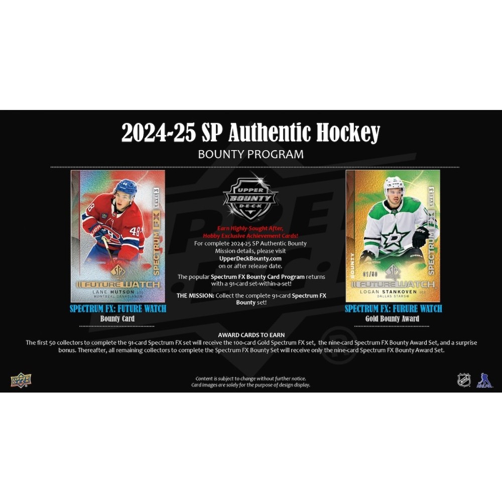 2024-25 Upper Deck SP Authentic Hockey Hobby 8-Box Case | Steel