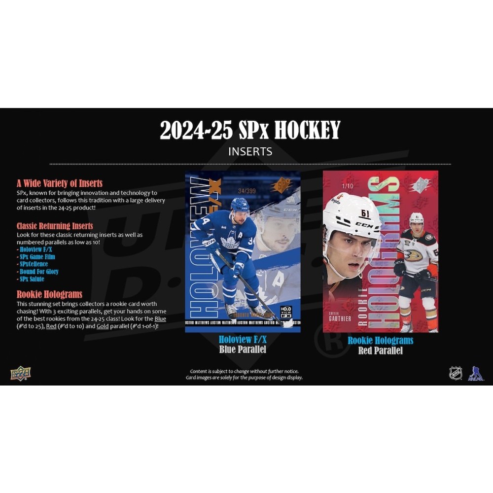 2024-25 Upper Deck SPx Hockey Hobby Box | Steel City Collectibles