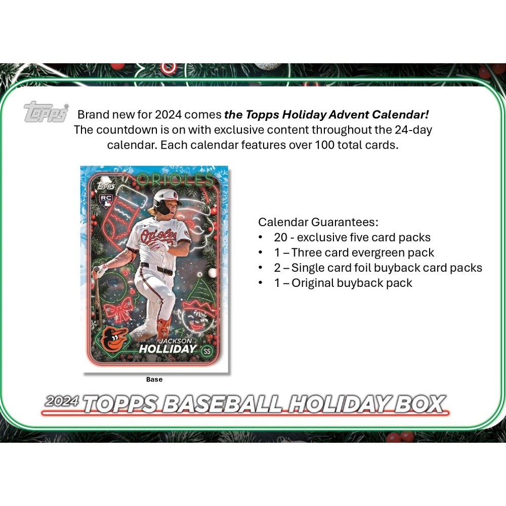 2024 Topps Baseball Holiday Advent Calendar Box | Steel City