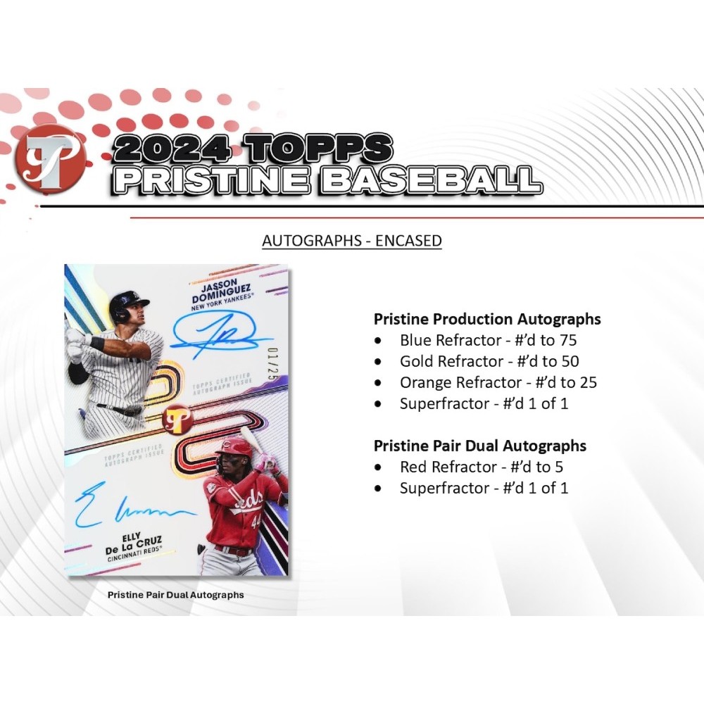 2024 Topps Pristine Baseball Hobby Box | Steel City Collectibles