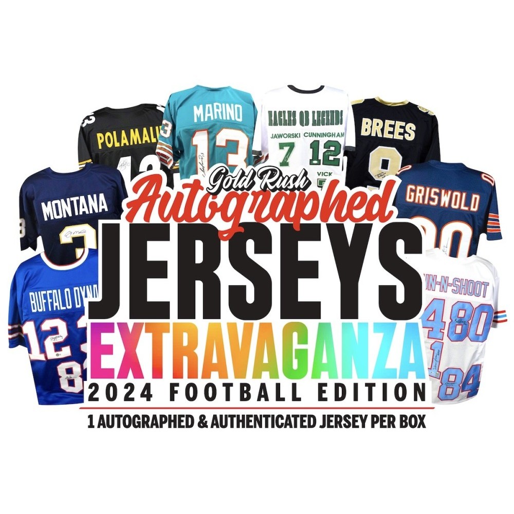 2024 Gold Rush Autographed Football Extravaganza Jersey 6Box Case