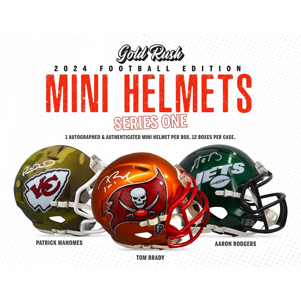 2025 Gold Rush Autographed Mini Helmet Football Edition Series 1 12Box