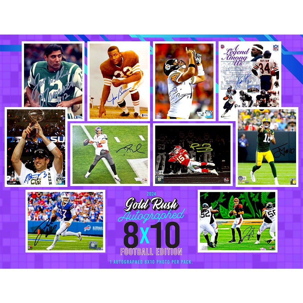 2024 Gold Rush Autographed 8x10 Football Edition Pack Steel City