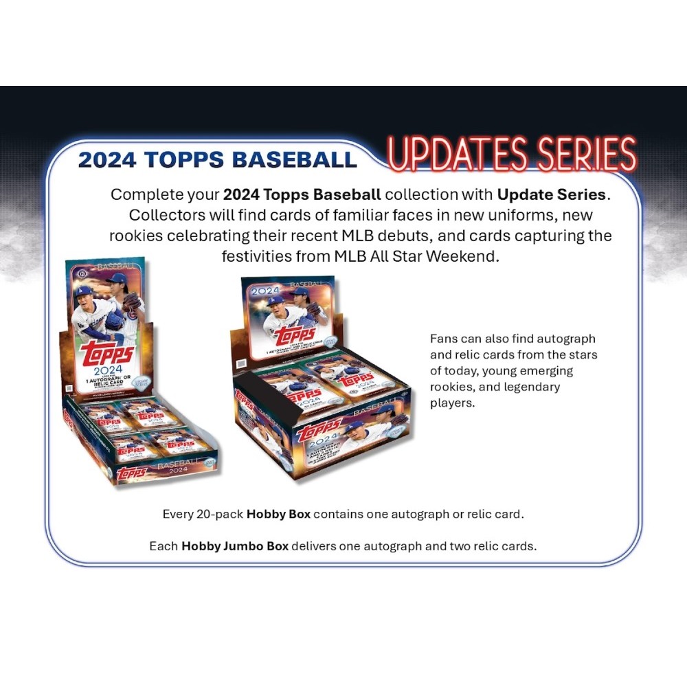 2024 Topps Update Series Baseball Hobby Jumbo Box | Steel 2024 Topps Update Series Baseball Hobby Jumbo Box | Steel