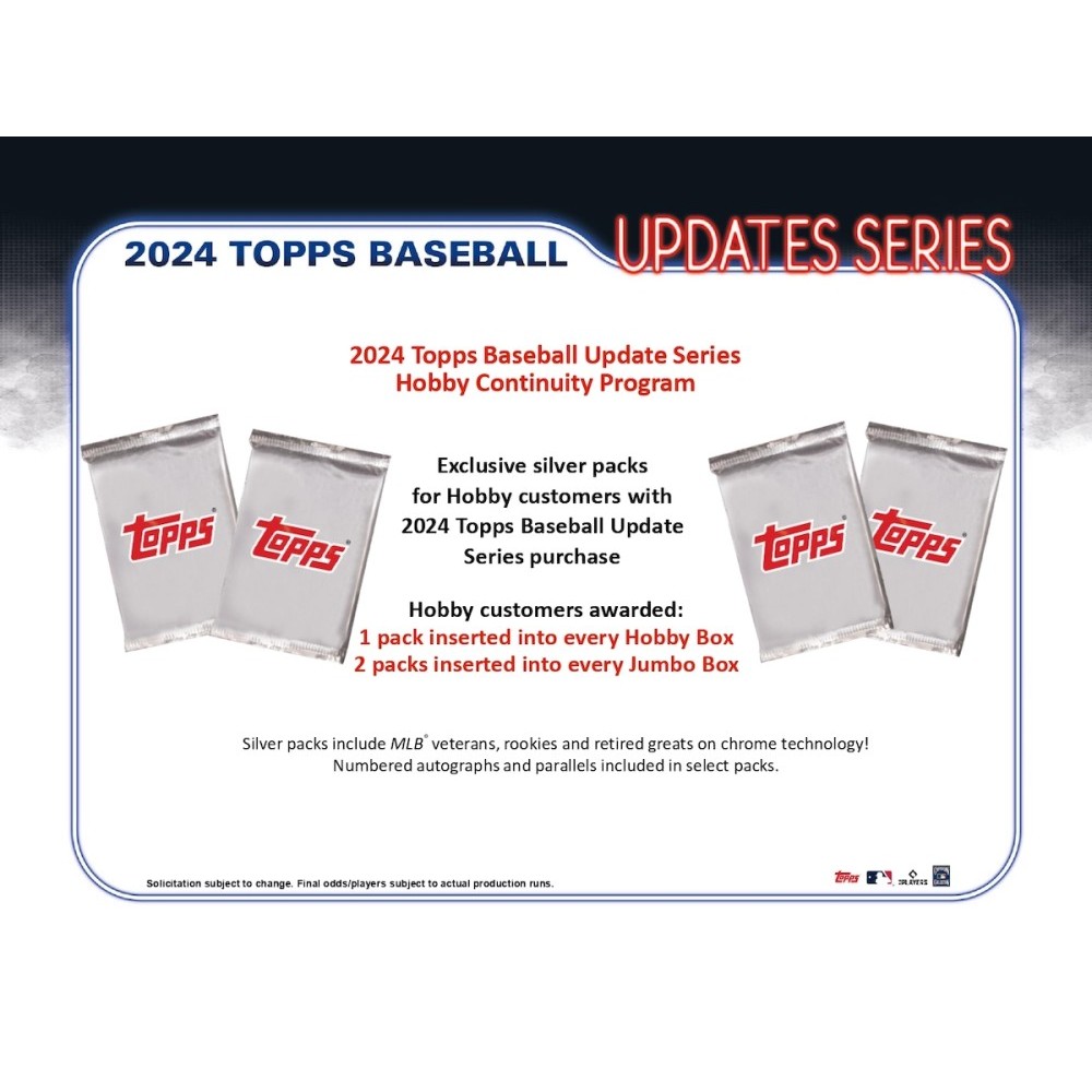 2024 Topps Update Series Baseball Hobby Jumbo Box | Steel 2024 Topps Update Series Baseball Hobby Jumbo Box | Steel