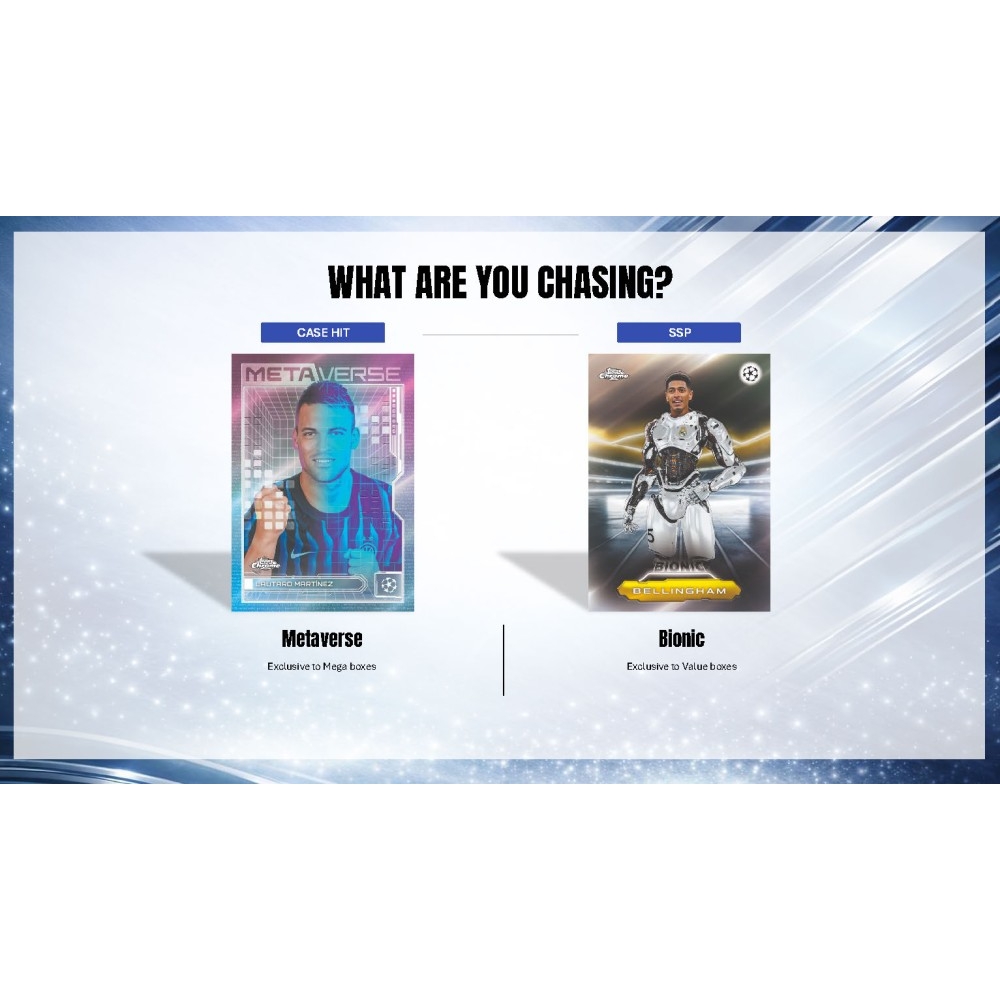 2025-26 Topps Chrome UEFA Club Competitions Soccer Hobby Jumbo Box