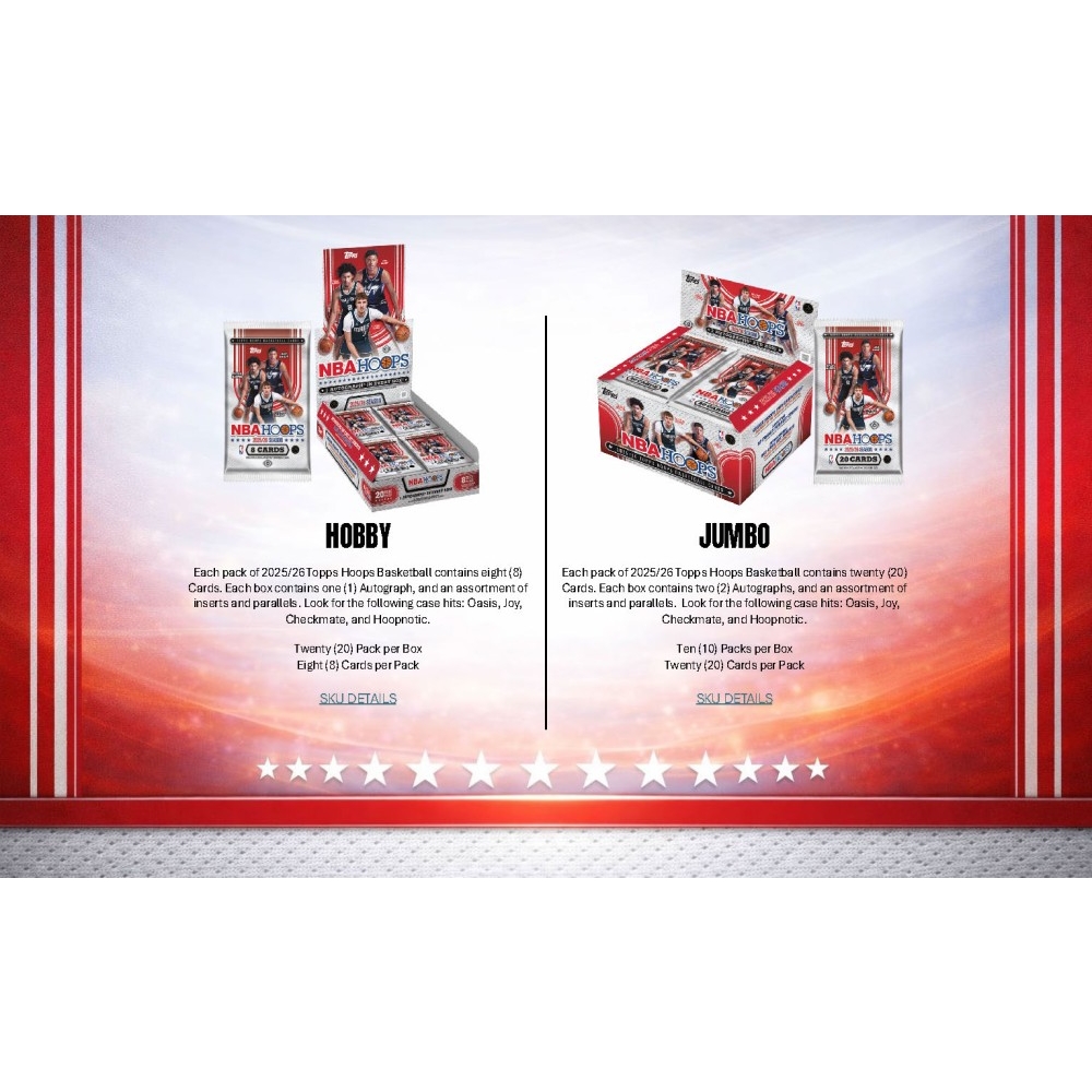 2025-26 Topps Hoops Basketball Hobby Box | Steel City Collectibles