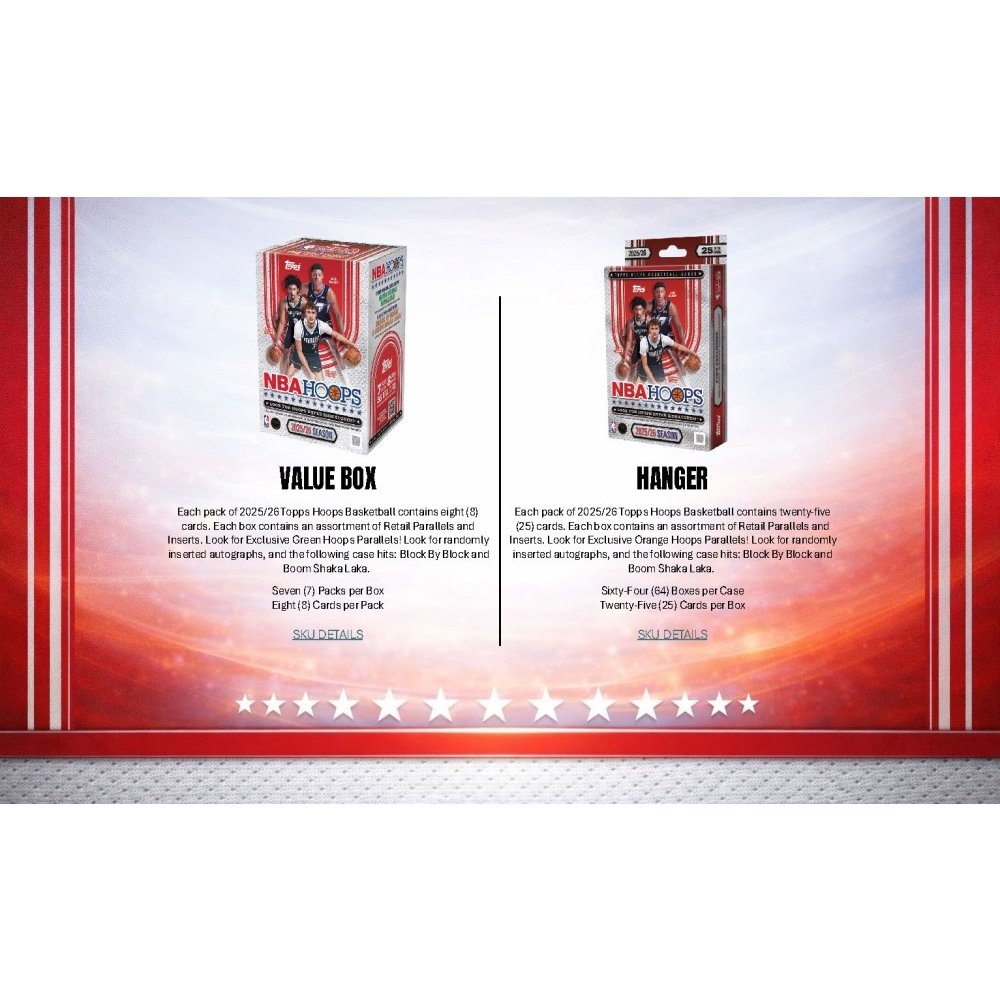 2025-26 Topps Hoops Basketball Hobby Box | Steel City Collectibles