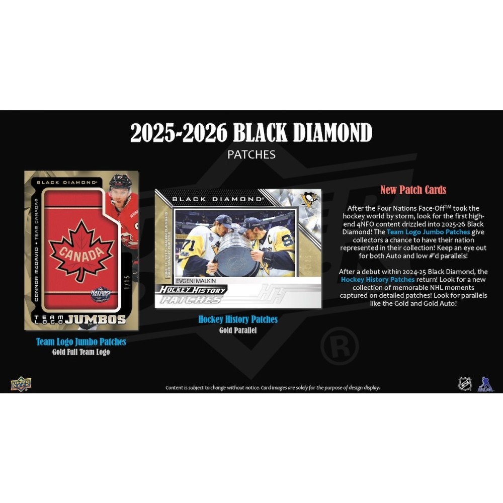 2025-26 Upper Deck Black Diamond Hockey Hobby 10-Box Case