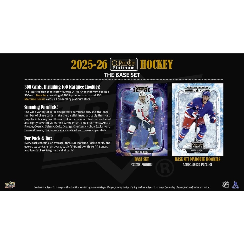 2025-26 Upper Deck O-Pee-Chee Platinum Hockey Hobby 8-Box Case