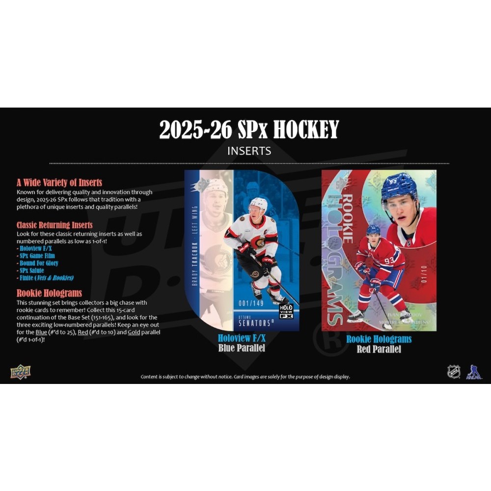 2025-26 Upper Deck SPx Hockey Hobby Box | Steel City Collectibles