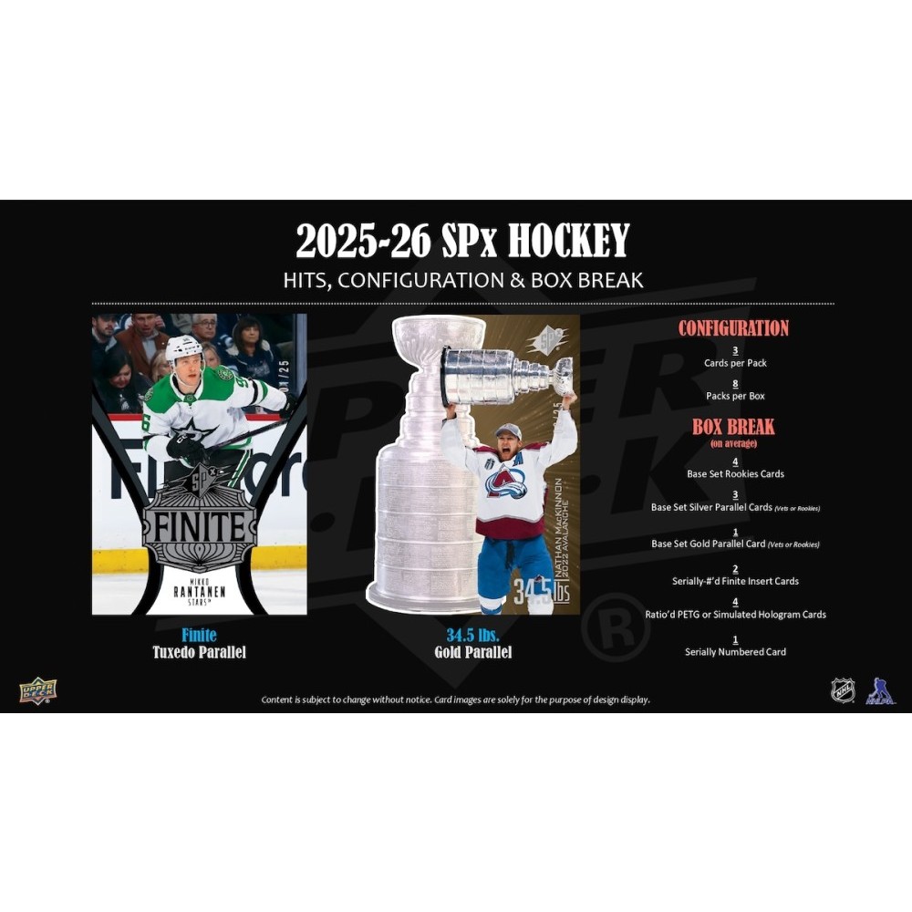 2025-26 Upper Deck SPx Hockey Hobby Box | Steel City Collectibles