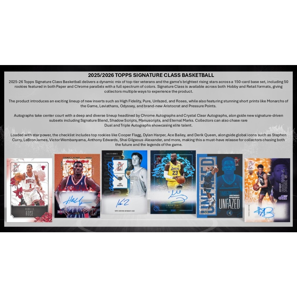2025-26 Topps Signature Class Basketball Hobby Box | Steel City